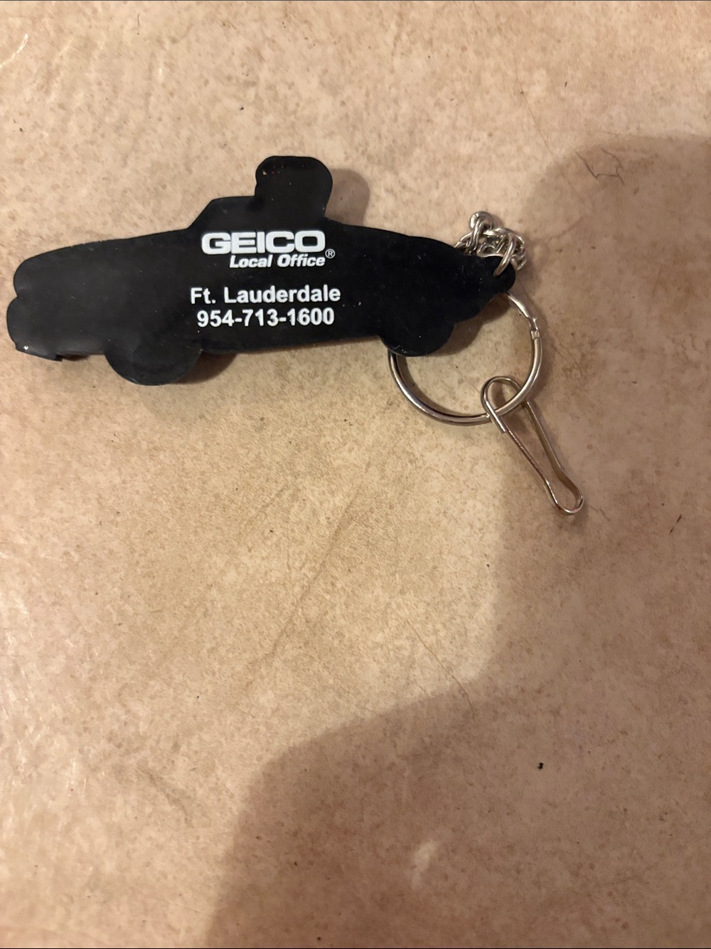Red Convertible Frog Keychain - rubber - Picture 2 of 2